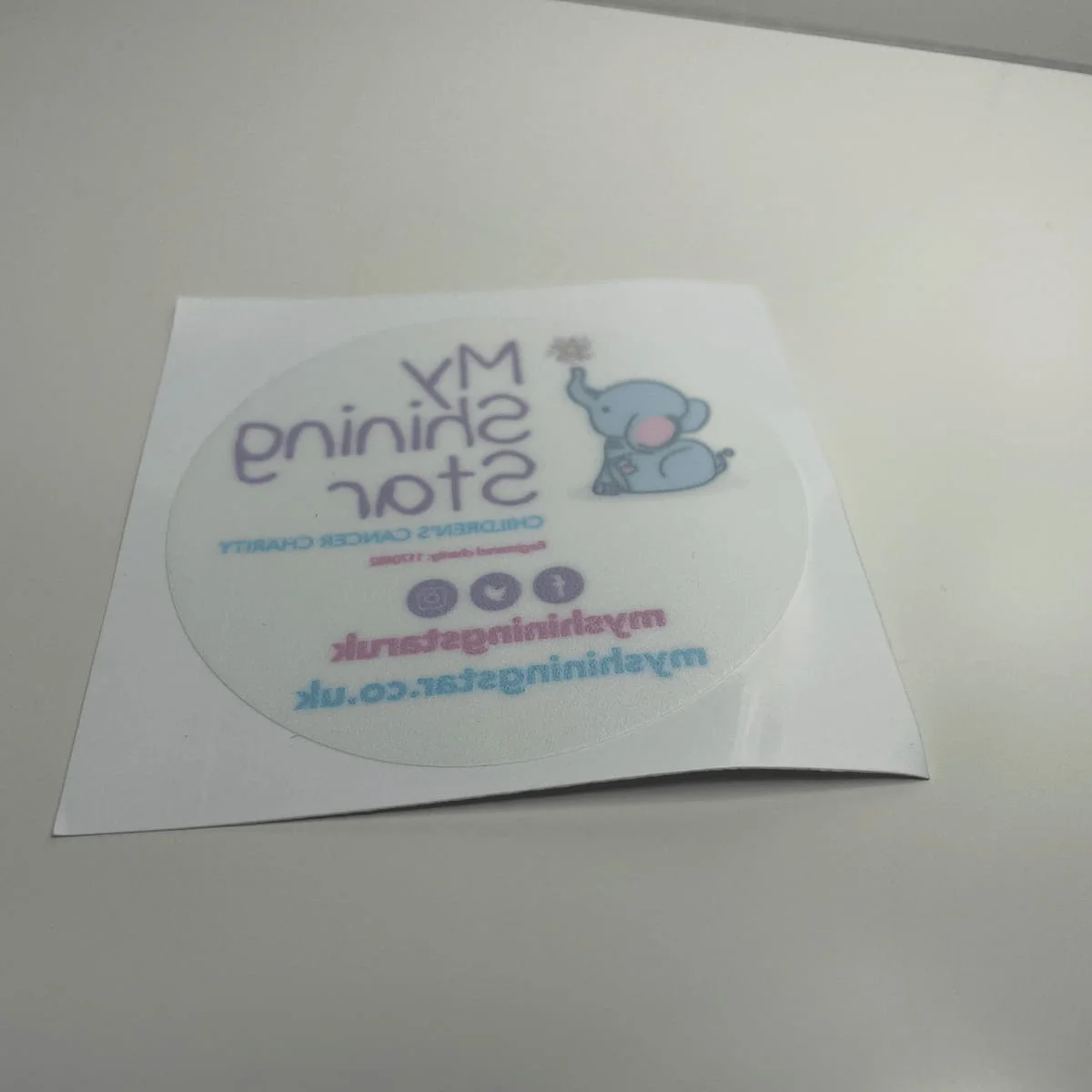 Charity Branded Car Window Sticker